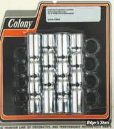 ECLATE H - PIECE N° 07 - COUVRE TIGES CULBUTEURS INFERIEUR - BIG TWIN 48/E79 - OEM 17938-48B - CHROME / Ribbed
