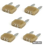 FUSIBLE  7.5A - FUSIBLE MINI-FUSE - 10.9mm - 7.5A - MCS - MARRON - LED - LES 5 PIECES