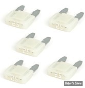 FUSIBLE 25A - FUSIBLE MINI-FUSE - 10.9MM - 25A - MCS - CLAIR - LES 5 PIECES