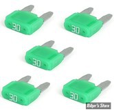 FUSIBLE 30A - FUSIBLE MINI-FUSE - 10.9MM - 30A - MCS - VERT - LES 5 PIECES