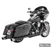 ECHAPPEMENT FREEDOM PERFORMANCE - COMBAT - TRUE DUAL - TOURING 95/08 - CORPS : NOIR / SORTIE : CHROME - HD00518