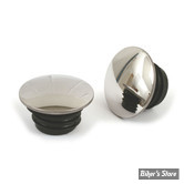 Bouchon 83/95 - DOMED - inox poli - extra plat : la paire