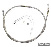 CABLE D'EMBRAYAGE POUR BIGTWIN 06UP 6 SPEEDS - LONGUEUR : 184.50 CM / 72 11/16" - OEM 00000-00 - MAGNUM - POLISHED STAINLESS
