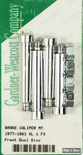 ECLATE G - PIECE N° 16 / 17 - KIT DE VISSERIE D'ETRIER DE FREIN - AVANT - OEM 44173-77 / 44174-77 - FX / FXR & XL 77/83 - CHROME - GARDNER WESCOTT
