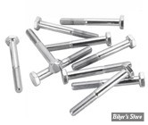 VIS TETE HEXAGONALE - 1/4"-28 X 51.00MM / 2" - CHROME - LE PAQUET DE 10 PIECES