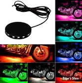 - KIT ECLAIRAGE DE ROUE - CUSTOM DYNAMICS - POUR ROUE AVANT - 12 LEDS -  MULTI-COLOR - CORPS : NOIR - MWZ12