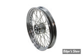 19 X 3.50 - ROUE  AVANT 40 RAYONS - FL 67/72 - OEM 00000-00 - Front Spoke Wheel - MOYEU : CHROME / VOILE : CHROME / RAYONS : INOX