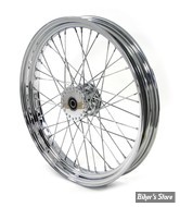 ROUE AVANT - SPOOL - 23 X 3.00 - 40 RAYONS - CHROME - V-TWIN