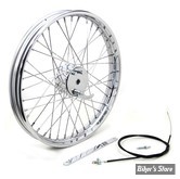 ROUE AVANT - CHOPPER A TAMBOUR - 21 X 1.85 - AXE : 3/4" - 40 RAYONS - Mini Brake Wheel - CHROME - V-TWIN