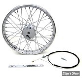 ROUE AVANT - CHOPPER A TAMBOUR - 19 X 1.85 - AXE : 3/4" - 40 RAYONS - MINI BRAKE WHEEL - CHROME - V-TWIN