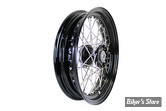 16 x 3.00 - ROUE ARRIÈRE ET AVANT 40 RAYONS - REPLICA - 36/66 - OEM 40981-40 - Replica Spoke Wheel - MOYEU : NOIR / VOILE : NOIR / RAYONS : INOX POLI