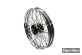 18 x 2.15 - ROUE ARRIÈRE ET AVANT 40 RAYONS - REPLICA - 36/66 - OEM 40981-40 - Replica Spoke Wheel - MOYEU : NOIR / VOILE : CHROME / RAYONS : INOX POLI