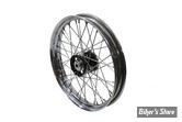 19 x 2.15 - ROUE ARRIERE OU AVANT 40 RAYONS - REPLICA - 36/66 - OEM 40981-40 - Replica Spoke Wheel - MOYEU : NOIR  / VOILE : CHROME / RAYONS : CHROME