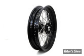 16 X 3.00 - ROUE ARRIÈRE ET AVANT 40 RAYONS - AV/AR FL 67/72 / AR FX 71/72 - 16 X 3.00 - OEM 40982-67 - Front or Rear KH Style Spoke Wheel - MOYEU : NOIR / VOILE : NOIR / RAYONS : ZICAD