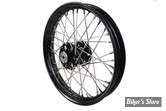 18" x 2.15 - ROUE ARRIERE - INDIAN CHIEF 1936/1938 - Indian Replica Wheel - MOYEU : NOIR / VOILE : NOIR / RAYONS : INOX POLI