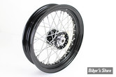 16 x 3.00 - ROUE ARRIÈRE ET AVANT 40 RAYONS - REPLICA - 36/66 - OEM 40981-40 - Replica Front or Rear Spoke Wheel - MOYEU : NOIR / VOILE : NOIR / RAYONS : CADMIUM