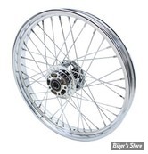 21 X 2.15 - ROUE AVANT 40 RAYONS - DYNA 06/07 - OEM 00000-00 - V-TWIN - CHROME / RAYONS : CHROME