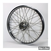 19 x 1.85 - ROUE AVANT 40 RAYONS - REPLICA - 36/66 - OEM 40981-40 - Replica Spoke Wheel - MOYEU : CHROME / VOILE : CHROME / RAYONS : CHROME