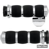 POIGNEES AVON - AIR CUSHION GRIPS - CHROME - AVEC THROTTLE BOSS - 955981 / AIR-90-BOSS
