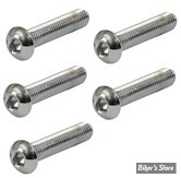 VIS TETE BOMBEE / BTR - METRIQUE - M12 X 30MM - CHROME - LES 5 PIECES