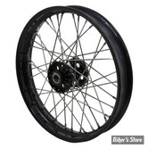 18 x 2.15 - ROUE ARRIÈRE ET AVANT 40 RAYONS - REPLICA - 36/66 - OEM 40981-40 - Replica Spoke Wheel - MOYEU : NOIR / VOILE : NOIR / RAYONS : INOX POLI