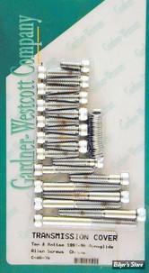 DOC A / PIÈCE N° 24A / 24B - VISSERIE DE CARTER INFERIEUR ET SUPERIEUR - DYNA 91/98 - OEM 00000-00  - CHROME - LE KIT 