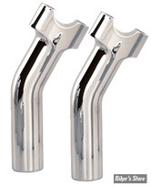 RISERS  DE POTENCE PULLBACK - HAUTEUR 5.5" - Wild1 - Pullback : Retour de 1.5" / 38mm - HAUTEUR 5.5" / 140MM - Chrome