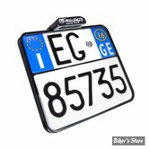 HEINZ BIKE - ITALY - SUPPORT DE PLAQUE D'IMMATRICULATION - SLIP-INN À LED - FORMAT : 177 X 177 MM - NOIR - HBSIKZ-MB-I