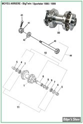  ECLATE O - PIECE N° 00 - ECLATE DES PIECES DE MOYEU DE ROUE- ARRIERE 1986/1999