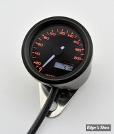 -  VELONA Ø 48MM - MINI COMPTEUR ELECTRONIQUE VELONA / DAYTONA 48MM - GRADUATION : 200  KM/H - FOND NOIR - CORPS NOIR - RÉTRO-ÉCLAIRAGE - 87386
