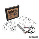 +14" - KIT CABLES ET FAISCEAU DE GUIDON RALLONGES - TOURING FLTRU 2016 / FLTRX / FLTRXS 15/16 - AVEC ABS - +14" - INOX