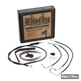 +13" - KIT CABLES ET FAISCEAU DE GUIDON RALLONGES - TOURING FLHX/FLHT/C/U 08/13 AVEC ABS - +13" - NOIR