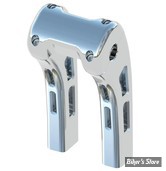POUR GUIDON DE Ø 25,40 MM - MAGNUM STERLING CHROMITE - SOFTAIL M8 18UP - Ghost Risers - HAUTEUR : 20.30 CM / 8" - STANDARD CLAMP - CHROME - 3R-0208