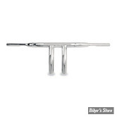 - 32MM - 1 1/4" - BURLY - RISER DRAG BAR SMOOTH - 1-1/4" - HAUTEUR : 19.70 CM / 7.5" - AVEC EMPREINTES - CHROME