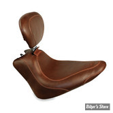- SELLE MUSTANG - WIDE TRIPPER SOLO SEAT WITH RIDER BACKREST - SOFTAIL FXS 11/13 / FLS12/17 - SMOOTH - MARRON - AVEC DOSSIER - 79746