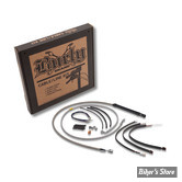 +16" - KIT CABLES ET FAISCEAU DE GUIDON RALLONGES - SOFTAIL FLDE / FLFB/S / FLHC/S / FLSL 18UP - +16 - INOX