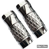 ECLATE N - PIECE N° 68 - COUVRES TUBES DE FOURCHE - EDDIE TROTTA - TOURING 14UP - PLATINIUM CUT - +2" - CHROME