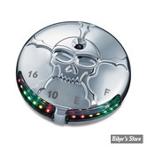 JAUGE DE NIVEAU D'ESSENCE ET DE LA CHARGE DE LA BATTERIE KURYAKYN A LED - ZOMBIE - 7357