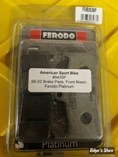 PLAQUETTES - BUELL - AVANT - 42386-94Y / 42386-94A - FERODO - ORGANIC P-COMPOUND - FDB2036P