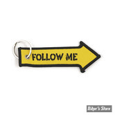 PORTE CLEFS - MCS - NYLON - FOLLOW ME - JAUNE/NOIR