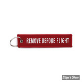 PORTE CLEFS - MCS - NYLON - REMOVE BEFORE FLIGHT - ROUGE/BLANC