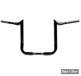 GUIDON 38mm SUR RISERS 25.40MM - HAUTEUR : 40.60CM / 16" - LA CHOPPERS - Grande Prime Ape Hanger - 38MM / 1"1/2 - FLHX 23UP - NOIR BRILLANT - LA-7376-16B