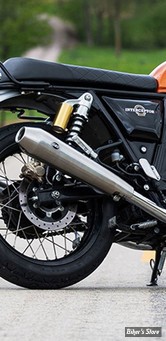 SILENCIEUX - ROYAL ENFIELD 650 TWIN - 2 EN 1 - S&S - 50 State Legal Stainless Muffler - INOX - EMBOUTS : NOIR - 550-1029