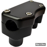 - RISERS DRAG SPECIALTIES - KIT DE PONTET DE GUIDON  - BUFFALO - 25.40 MM / 1" - DROIT - HAUTEUR : 38.00 MM / 1 1/2" - NOIR MAT