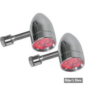 CLIGNOTANT A LEDS - LAZERSTAR LIGHTS - MICRO B XS - LED - CHROME - ECLAIRAGE : ROUGE