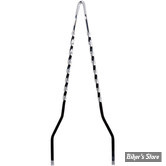 MONTANT DE SISSY BAR - LARGEUR : 11" / 27,95 CM - CYCLE VISIONS - TWISTED - LARGEUR 11" - HAUTEUR : 30" - NOIR