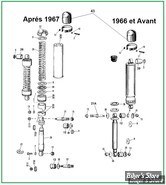 ECLATE M - PIECE N° 00 - PIECES ET FIXATIONS D'AMORTISSEURS - BIGTWIN 1941/1986