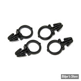 CLIPS DE FAISCEAU DE GUIDON - OEM 70345-84 - DIAMÈTRE : 1/2" / 127MM - NOIR - LES 4 PIECES