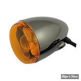 ECLATE K - PIECE N° 07 - CLIGNOTANT - OEM 68514-73 - CHRIS PRODUCT - AMPOULE DOUBLE FILAMENT - CORPS : NOIR NICKLE / CABOCHON : ORANGE - 8510A