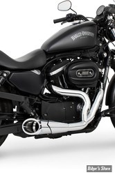 ECHAPPEMENT - FREEDOM PERFORMANCE - COMBAT SHORTY  2EN1 - SPORTSTER 04UP - CORPS : CHROME / SORTIE : CHROME - HD00559